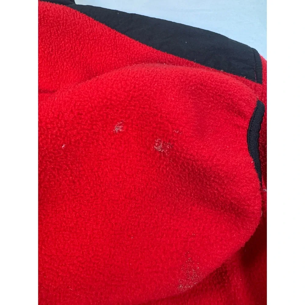 Vintage Marlboro Adventure Team Fleece Pullover Red Black Yellow Snap T 90s L - Picture 8 of 11